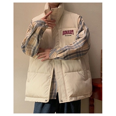 美式设计感字母棉服马甲新款时尚马甲外穿秋冬男外套MJ024P48，男装棉衣，星座1013-5