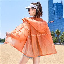 BXF8115-2022新款外套纯色时尚镂空花纹夏款防晒衣，女装防晒衣，帛香坊