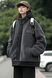 2024冬款中性羊羔绒棉服加绒百搭棉衣外套男女 8336-P130控价178图片