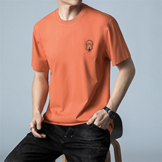 C2631钱塘2020-1夏季薄款休闲百搭中年男士时尚短袖T恤P60，男装T恤，钱塘207-1