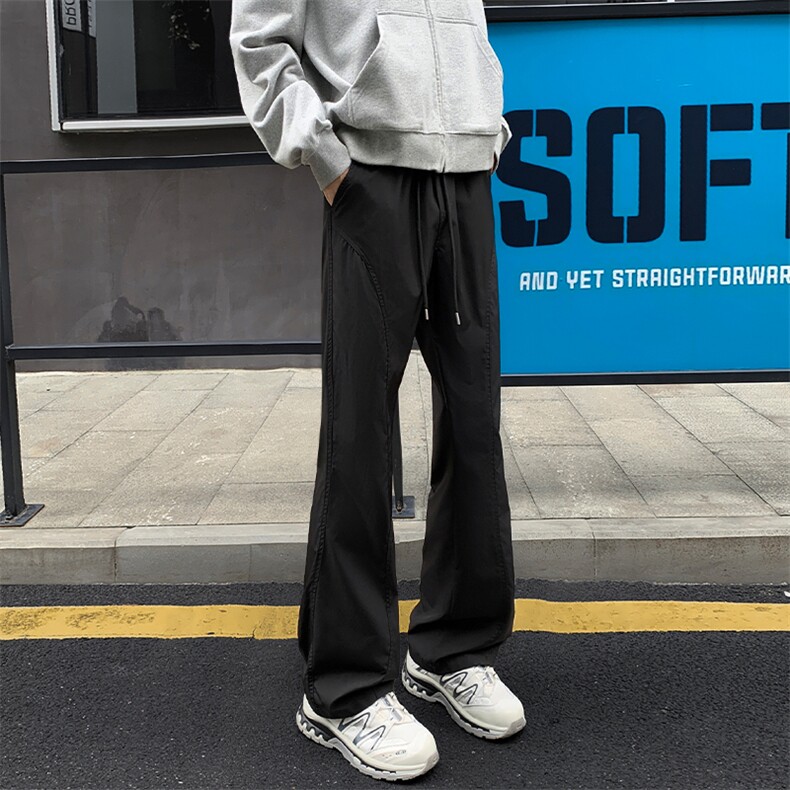 日系户外微喇裤男宽松斜切冲锋裤K24131-特P14K24131J加绒-特P18，男装卫衣，电商A001-1