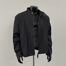 短款垫肩夹克外套男款春秋美式高街立领棒球服JK188-P75，男装夹克，星座308B-1