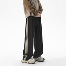美式复古三条杠宽松直筒卫裤男士春秋季休闲裤XQ29-P40，男装休闲裤，星座208-5
