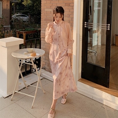 现货新中式旗袍显瘦防晒外套两件套主推210-787-P145-K218，女装套装/套裙，浙宝210（原浙宝191）