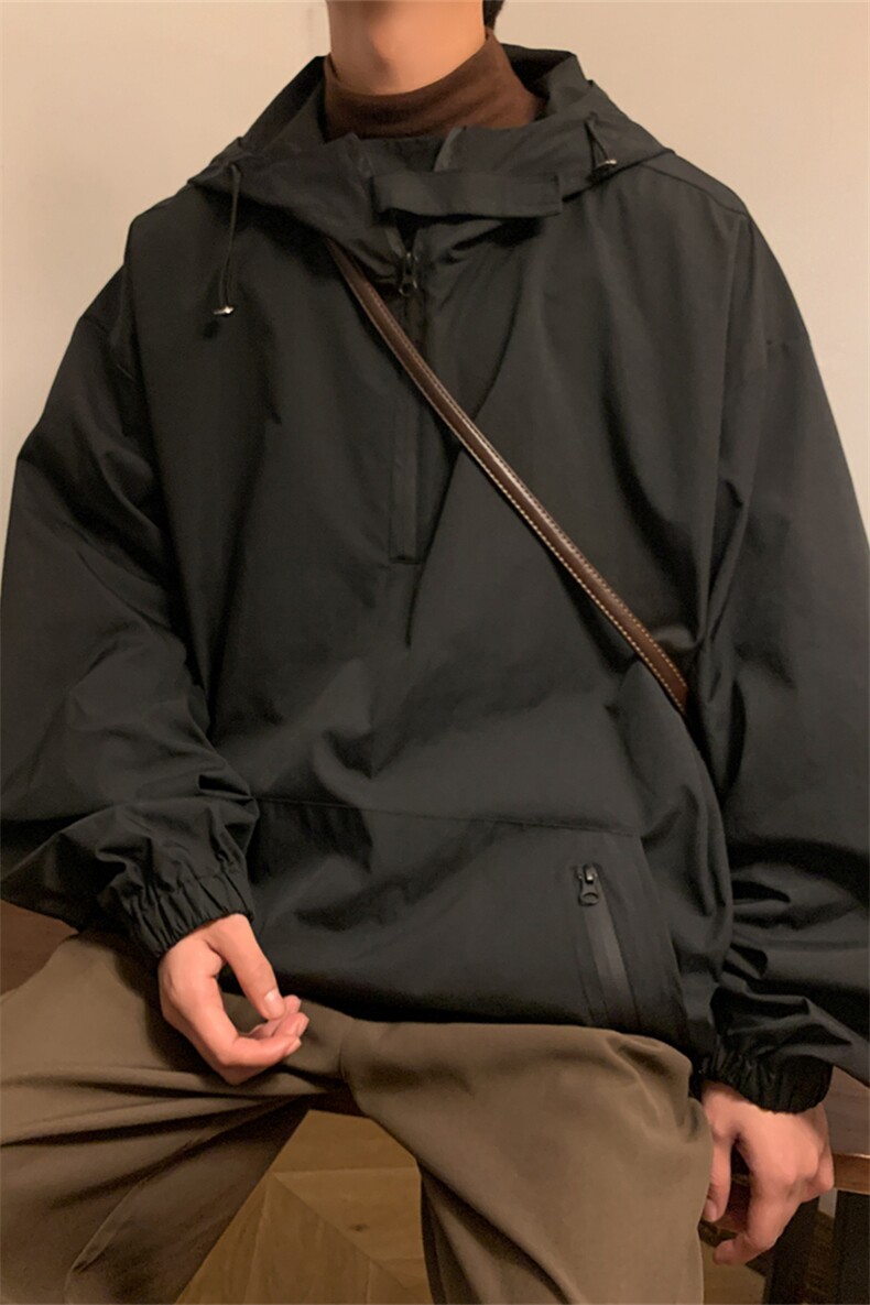 JK8010/P55春装新款现货暖色调港风冲锋衣男宽松夹克个性外套男潮,男装夹克,电商A141