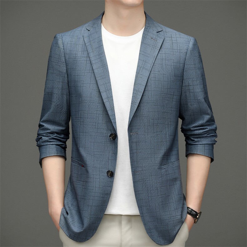 BZ82377钱塘2020-2中青年男士时尚休闲百塔合身西服外套P145,男装西服,钱塘207-2