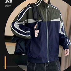 801-P55运动套装春秋季男士防水夹克外套潮流休闲帅气搭配，男装休闲套装，电商B323A