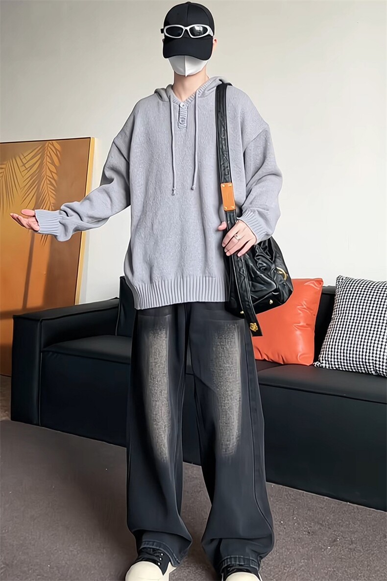 连帽针织衫毛衣男女同款内搭打底上衣KD650-P55,男装针织衫/毛衣,电商D312-1