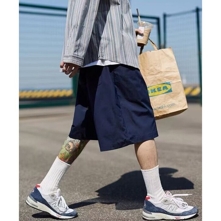 日系cityboy休闲短裤男夏季薄款简约宽松速干五分裤港风运动裤子图片