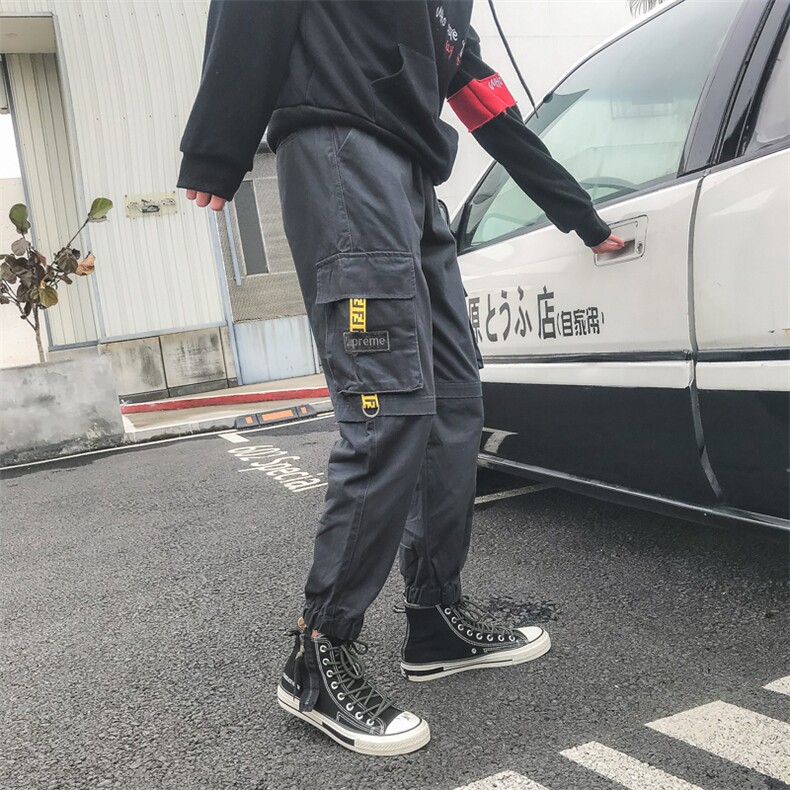 港风19春夏男新款港风潮流Q收脚裤子714-3v,男装休闲裤,星座1404-3
