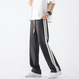 美式春季侧边条纹拼接休闲卫裤男直筒运动裤A166-K741-P50控78图片