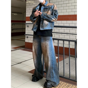 【有货】美式复古垫肩牛仔外套男cleanfit短款夹克2181CC-特P65图片