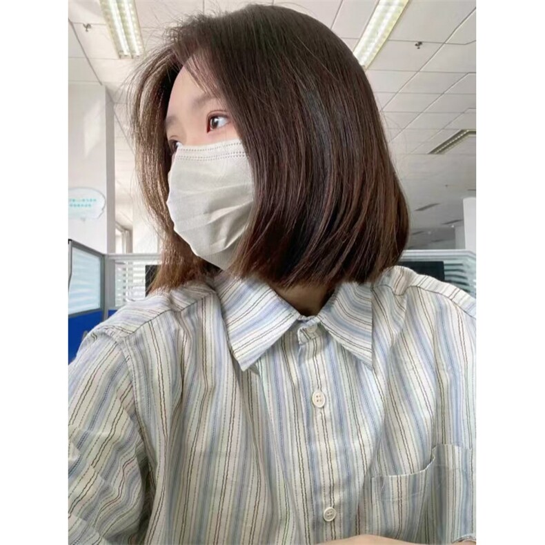 衬衫女复古美式秋季设计感小众长袖上衣春秋韩版宽松衬衣外套,男装衬衫,星座506A