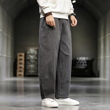 风男装复古棉麻休闲裤宽松阔腿哈伦裤灯笼裤QT6005，男装休闲裤，星座1112-5（原712-5）