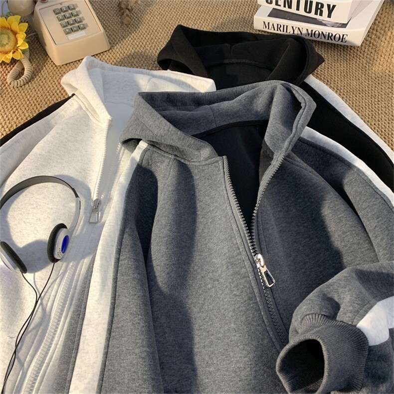 重磅拼色男女连帽卫衣特P60M-3XL,男装卫衣,电商B325