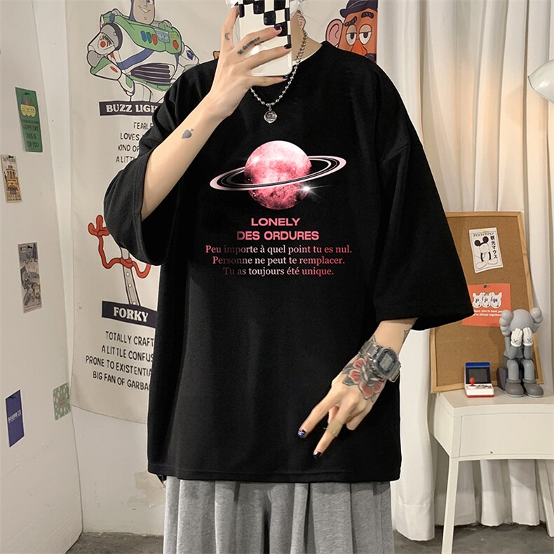 Q11184-P30春夏季七分袖t恤男大码五分袖男短袖中袖,男装T恤,电商A040