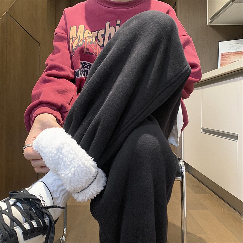 卫裤羊羔毛束脚长裤现货1W XZ604-K101-P60控78图片