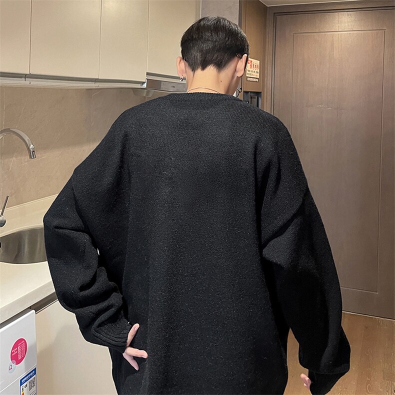 直播品质秋冬美式潮牌圆领毛衣大码针织衫毛线衣线衫MY005特P40,男装针织衫/毛衣,电商A486