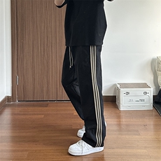 大量现货男装设计感侧边条纹速干裤夏款潮流痞帅百搭DY5036-特P35，男装休闲裤，电商A178