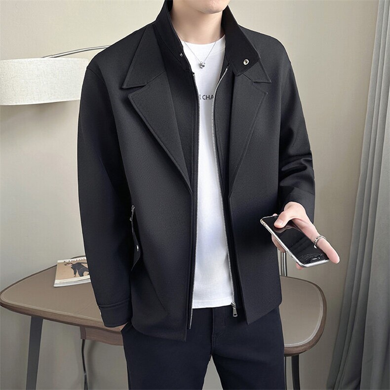 店主风~2025春季新款假两件夹克外套K691/P128,男装夹克,电商B331