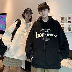 EQ181美式做旧发泡潮流连帽套头卫衣男女情侣装春季外套P58，男装卫衣，电商C306-1