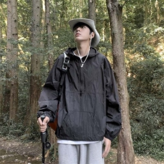 夏季户外山系连帽防晒服轻薄凉爽透气皮肤衣男女款F045-P38，男装夹克，星座308B-1