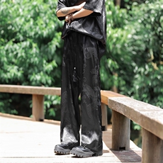 黑色直筒裤套装