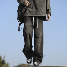 春季新款条纹牛仔裤美式水洗长裤G153-TP40，男装牛仔裤，星座910