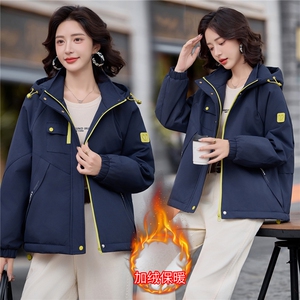 现货2025年冬季新款夹棉保暖棉衣派克服图片