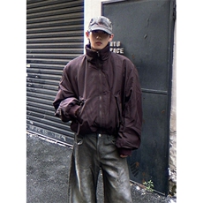美式街头白鸭绒三防立领羽绒服男女潮牌短宽保暖外套M6048，男装羽绒服，星座1116A（原606A-3）