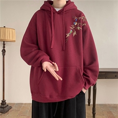 400g重磅印花连帽卫衣秋冬潮牌大码宽松外套M-5XLP50控68，女装短外套，电商B219B