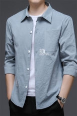 JG-C9男式2023春季新款长袖工装衬衫修身免烫衬衣P50，男装衬衫，电商B360