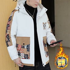 加绒夹克男冬季男士时尚连帽加绒加厚棉衣夹克外套MY1713-P78，男装夹克，星座310B
