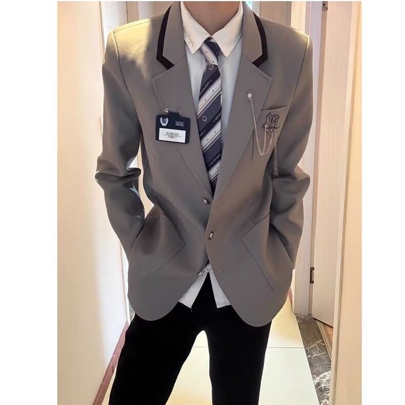 新款春秋季dk制服套装男西服外套日系学院风西装套装一套毕业班服,男装西服,星座601-1