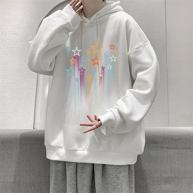 纯棉连帽卫衣男大码运动帽衫宽松薄WY2320-P35 加绒款-P40图片