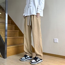 垂感休闲裤子男春季潮牌卫裤大码宽松直筒阔腿休闲长裤K4998-P30，男装休闲裤，星座412-2