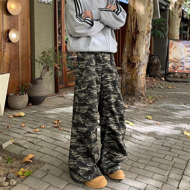 A1554TP50控88-美式复古2026春季新款迷彩裤子男宽松阔腿休闲裤,男装休闲裤,电商B241