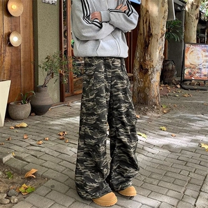 A1554TP50控88-美式复古2026春季新款迷彩裤子男宽松阔腿休闲裤图片
