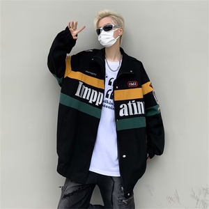 美式高街赛车服男外套上衣服潮流情侣痞帅机车夹克JK42-P73,匡威低帮鞋子如何搭配衣服图片