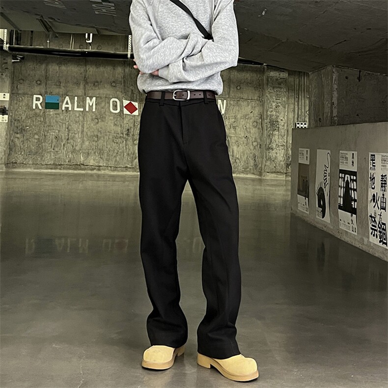 902-823-P45毛呢裤加厚保暖休闲裤子男搭配毛衣卫衣夹克针织衫，男装夹克，星座902A