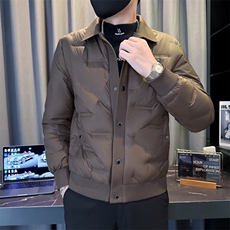 2025新款足货有报告冬季轻薄菱形格羽绒服潮高领外套YR2699，男装羽绒服，星座301B-2（原A443-1）