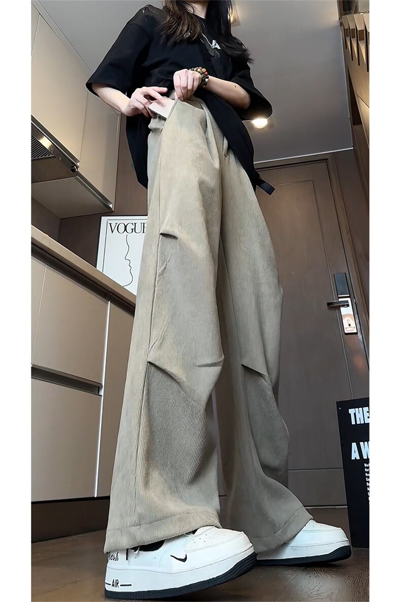 量优供视频秋冬加厚灯芯绒休闲裤半松紧伞兵裤K841特P45控68,男装休闲裤,电商A309