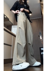 量优供视频秋冬加厚灯芯绒休闲裤半松紧伞兵裤K841特P45控68，男装休闲裤，电商A309