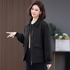 2023冬季新款夹棉外套拼接洋气轻薄棉衣，女装棉衣/棉服，忆绮罗
