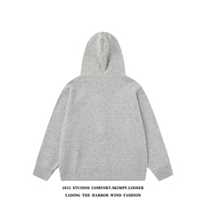 （高品质）可拆卸毛领加厚开衫毛衣外套1015-M389-P95，男装针织衫/毛衣，四季星座1015
