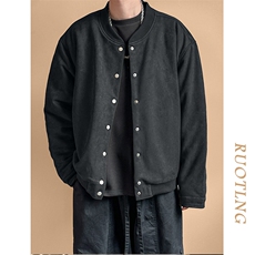 2024鹿皮绒夹克外套棒球服加棉棉服A351-AJ2511-P105加棉，男装夹克，电商A351