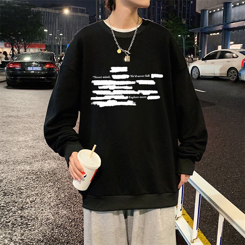 圆领卫衣男超大码胖子肥佬大号长袖t恤S6445-P28,男装卫衣,电商A040