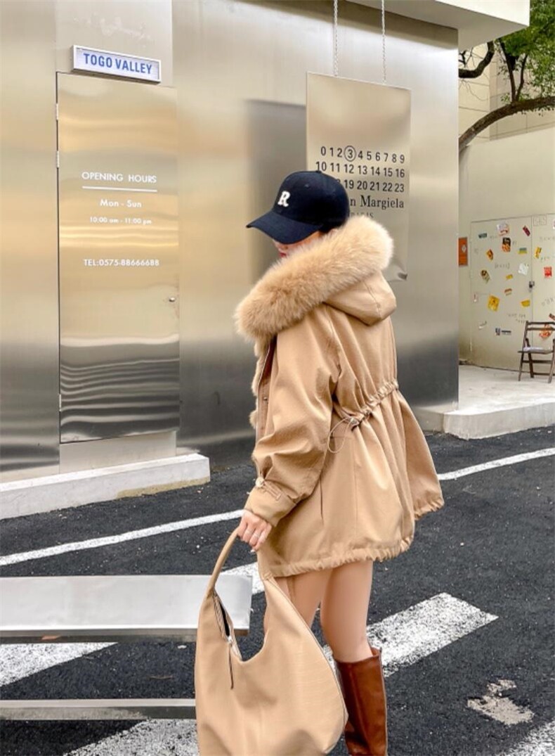 2021冬装狐狸毛派克服，其它，贻思茗