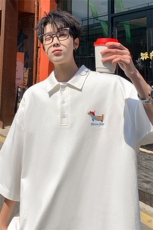 2025夏季新款港风外景大码刺绣短袖POLO衫M-5XHT25348-特P30，男装Polo衫，电商A022
