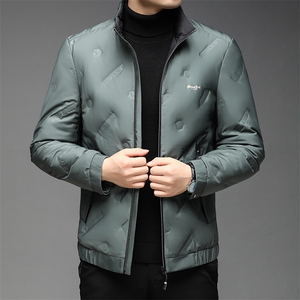 厚款保暖羽绒服男2023冬季新款男装中年新款商务休闲立领外套图片